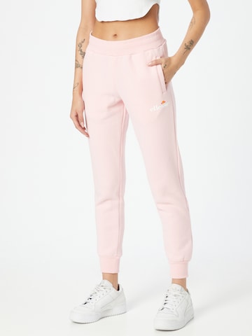 ELLESSE Tapered Pants 'Hallouli' in Pink: front