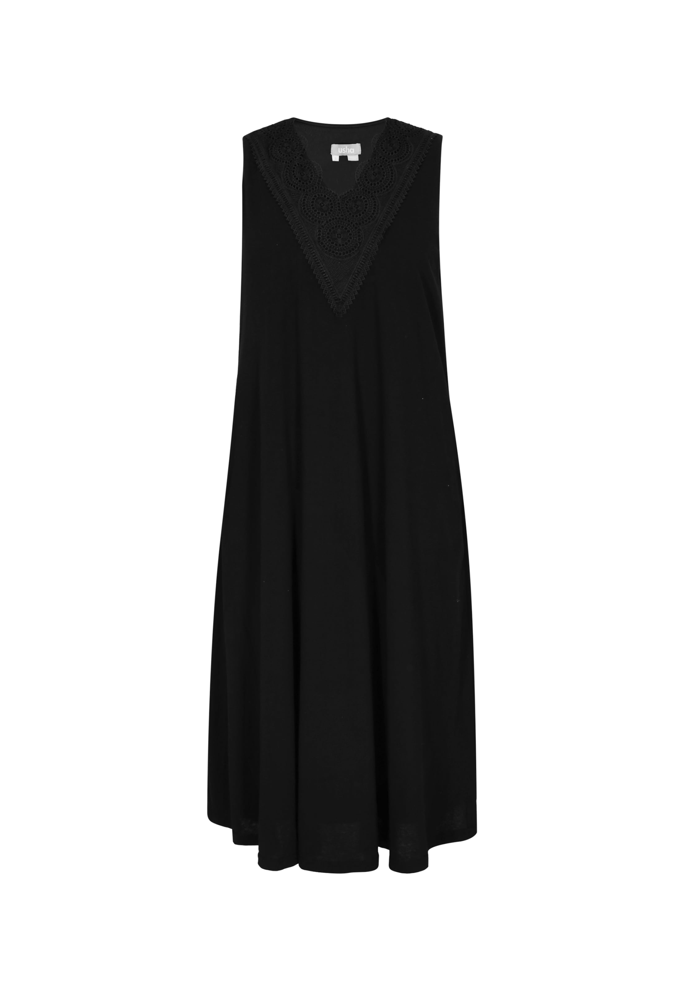 Robe Usha en noir : devant