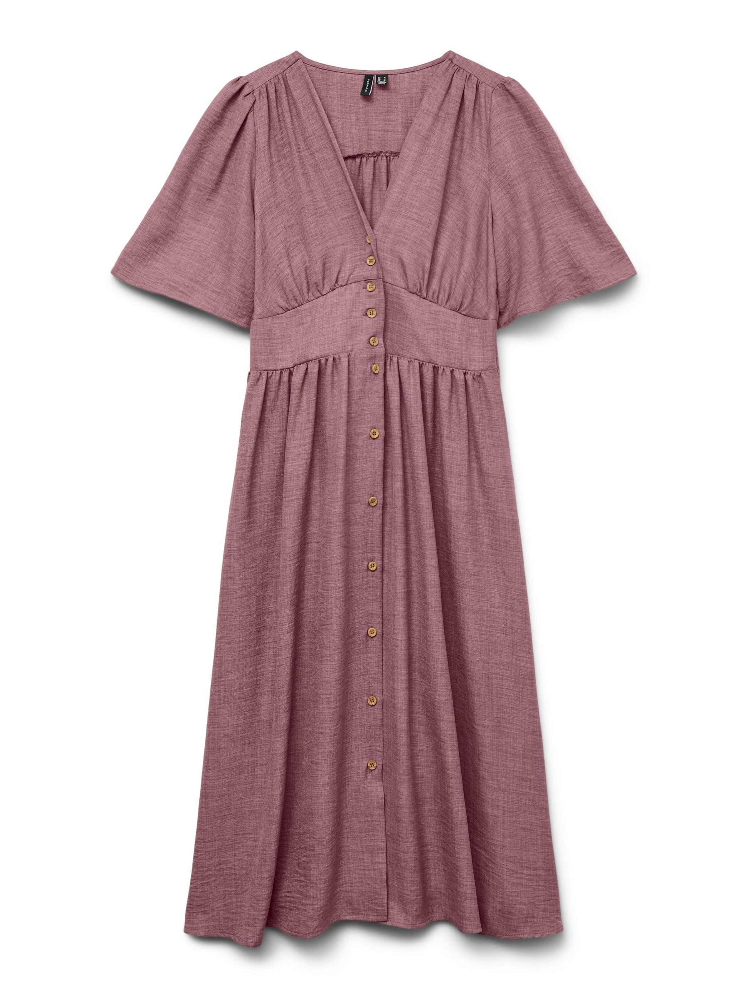 Vero Moda Curve Jurk 'VMMelaney' in Roze: voorkant