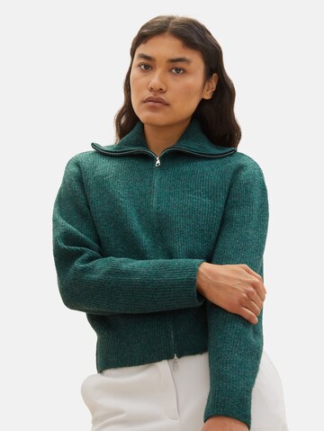 TOM TAILOR DENIM Knit Cardigan in Emerald | ABOUT YOU