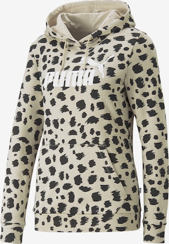 PUMA Athletic Sweatshirt in Beige: front