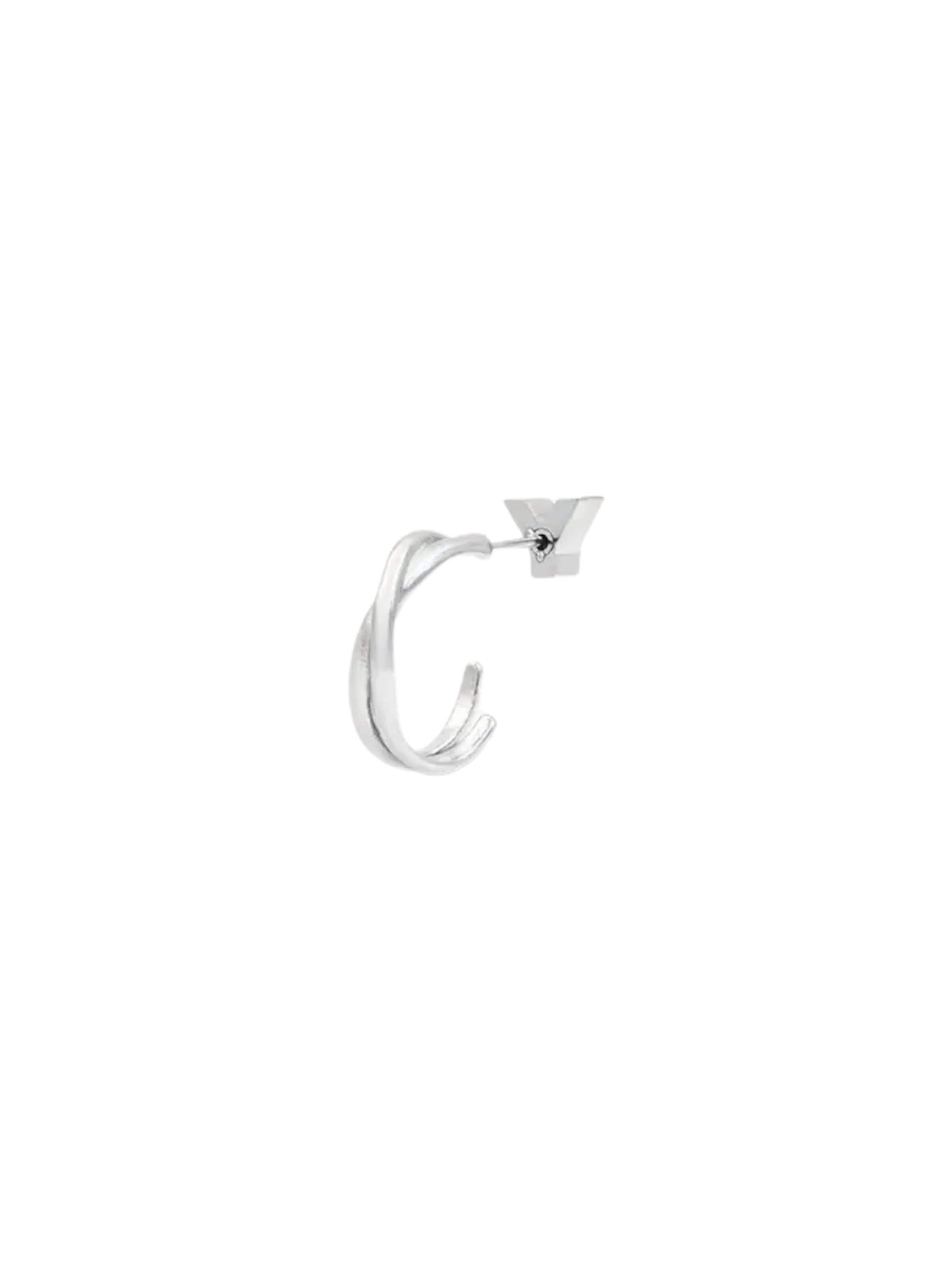 Boucles d'oreilles YParis en argent : devant