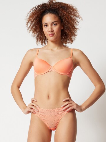 Skiny T-shirt Bra in Orange: front