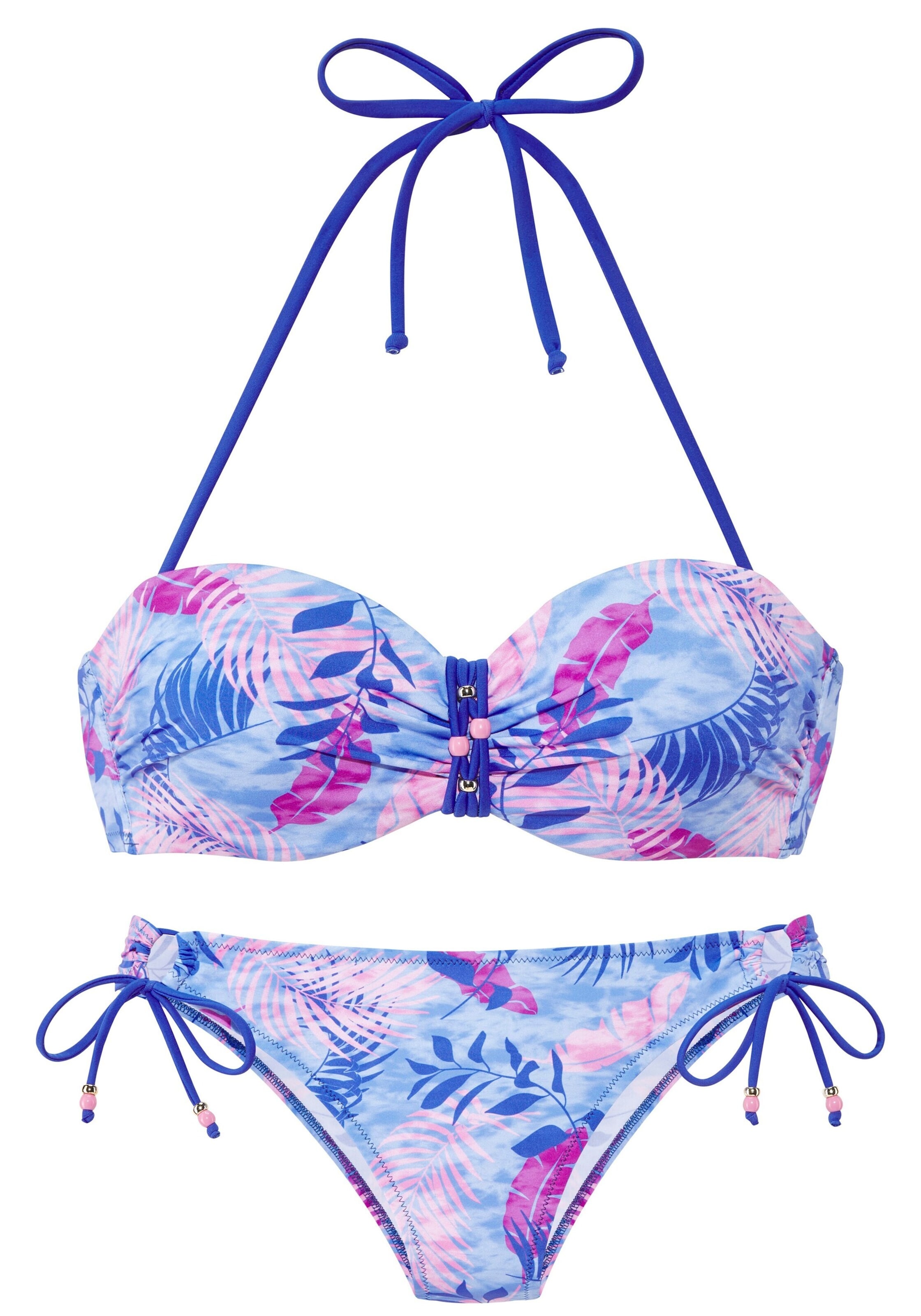 VIVANCE by LASCANA Bandeau Bikini in Blue: front