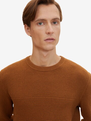 TOM TAILOR Sweater in Brown