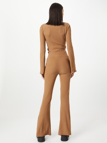 Urban Classics Flared Pants in Brown