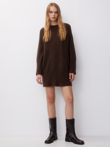 Pull&Bear Knit dress in Brown