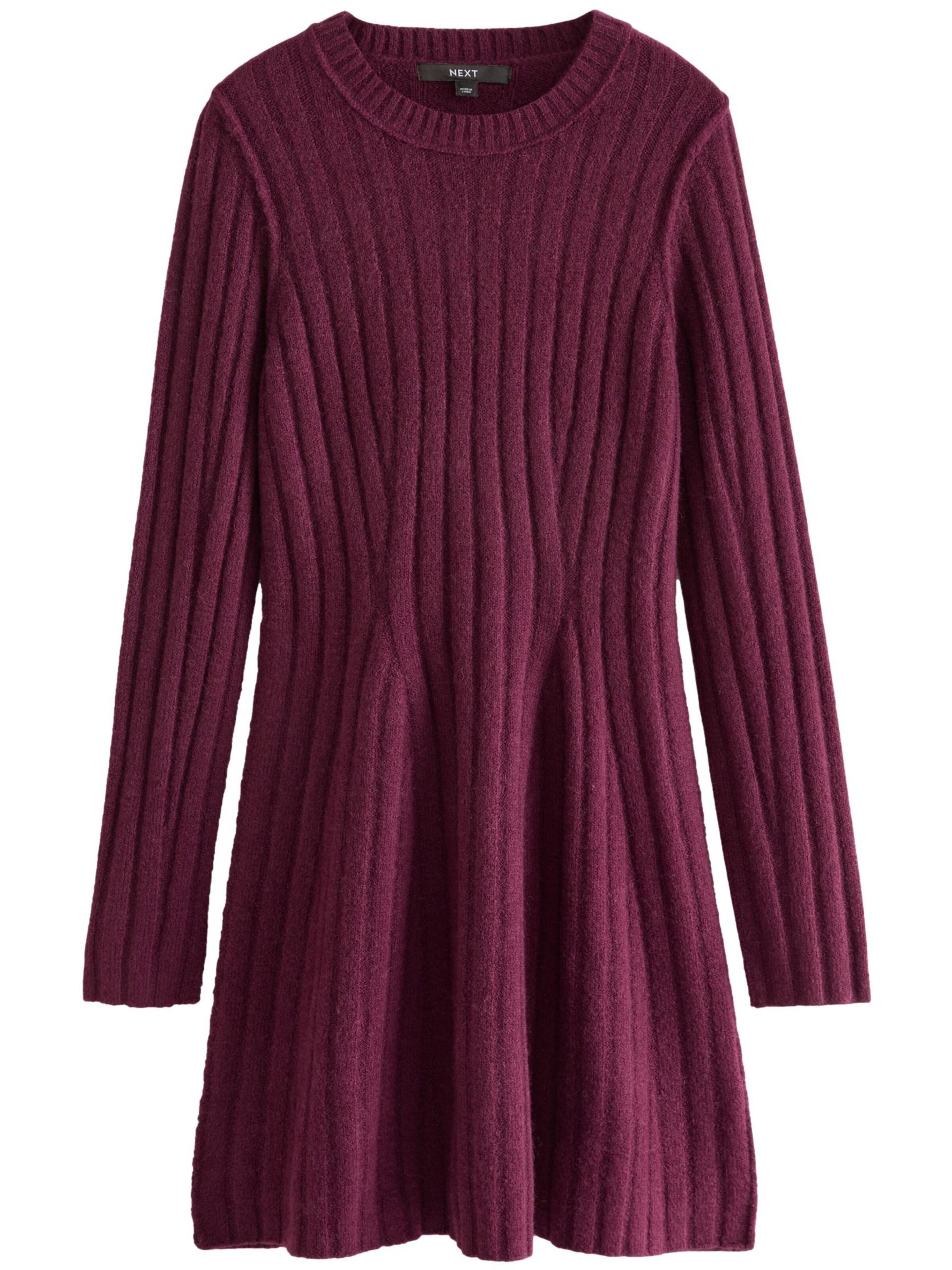 Next Πλεκτό φόρεμα σε κόκκινο: μπροστά