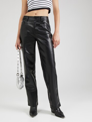Calvin Klein Jeans Regular Trousers in Black: front