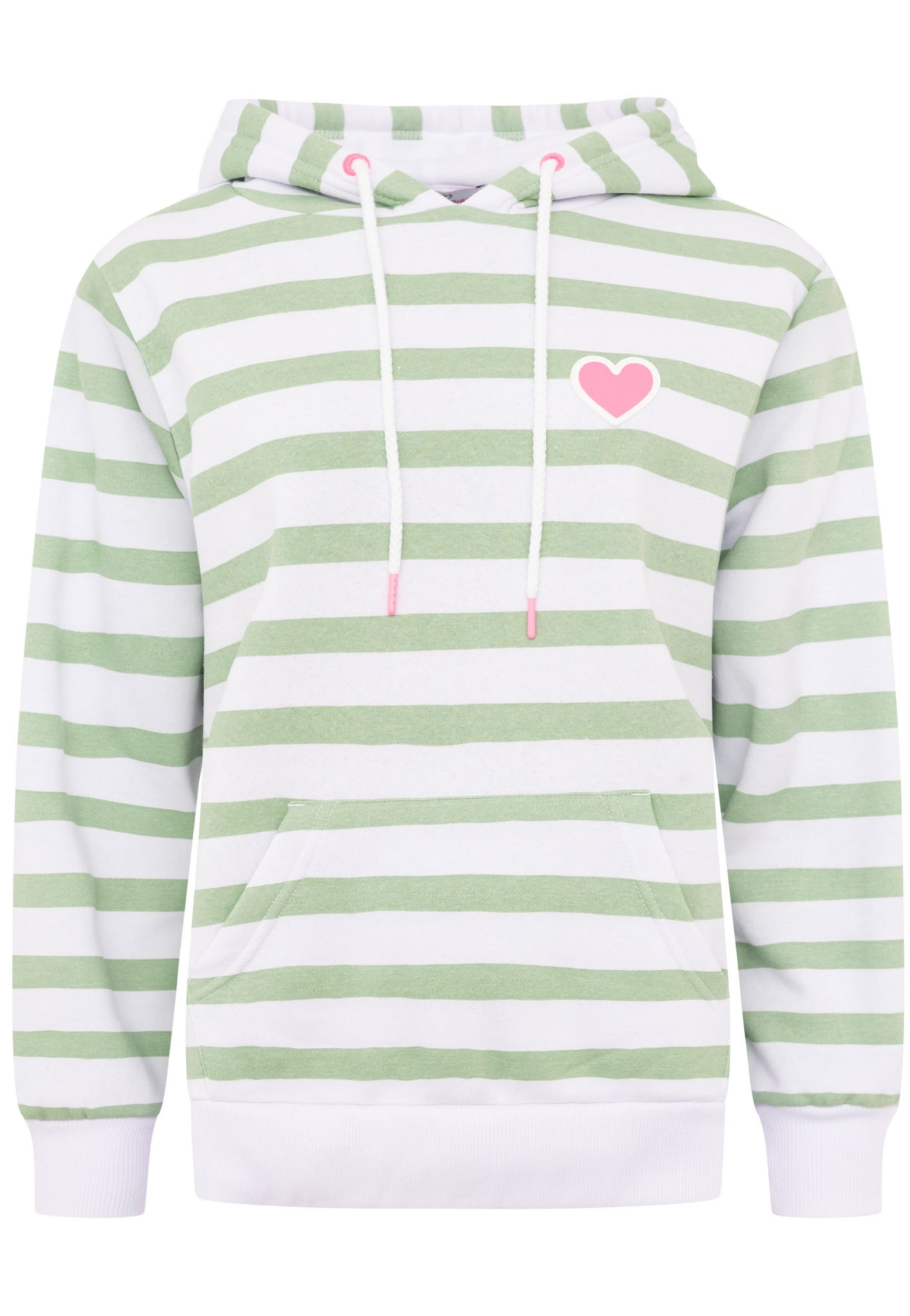 Sweat-shirt Zwillingsherz en vert : devant