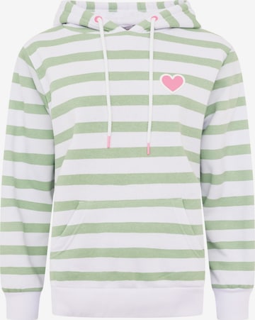 Sweat-shirt Zwillingsherz en vert : devant