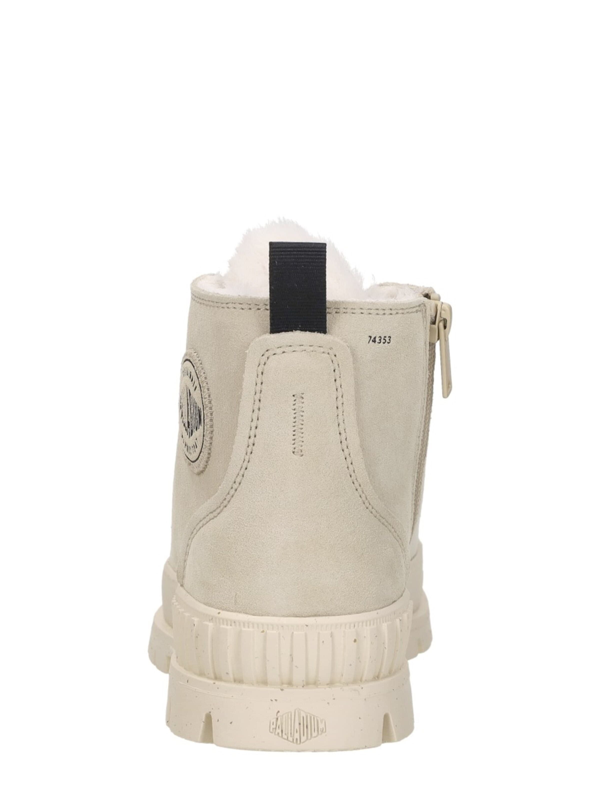 Palladium Lace-up bootie 'Pallashock Zip Warm' in Beige