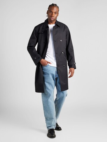 BURTON MENSWEAR LONDON Between-Seasons Coat in Black