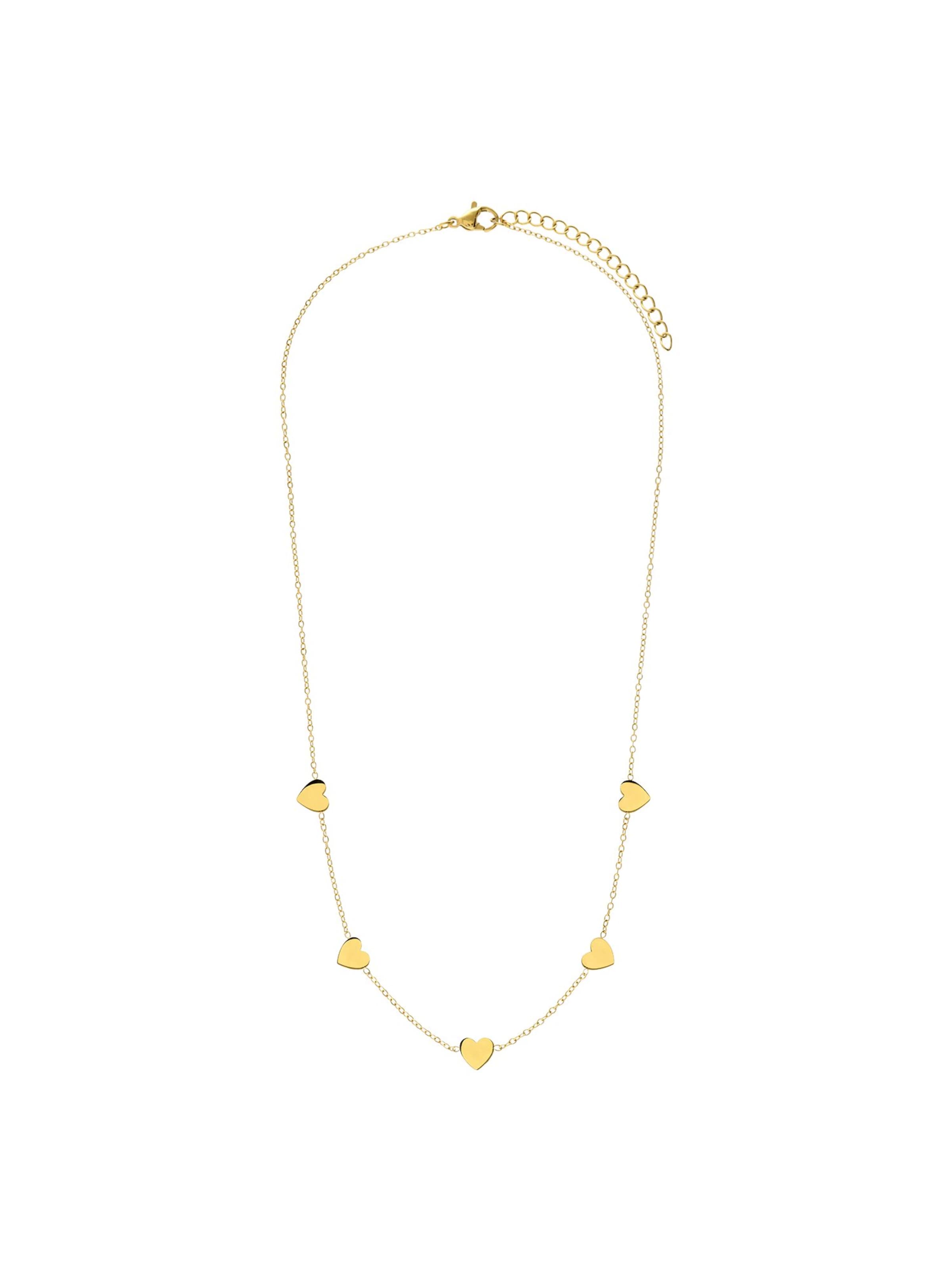 Lucardi Ketting 'Herz' in Goud: voorkant