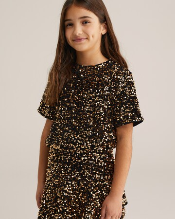 T-Shirt WE Fashion en or : devant