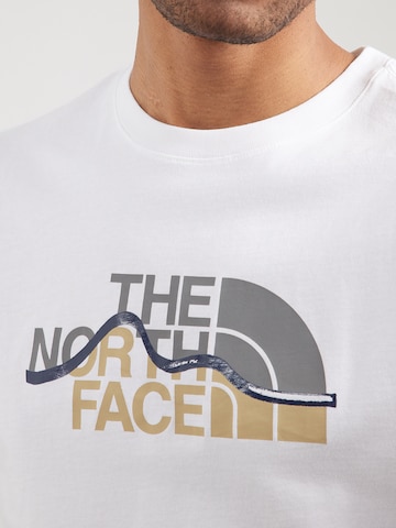 balta THE NORTH FACE Marškinėliai 'Mountain Line'