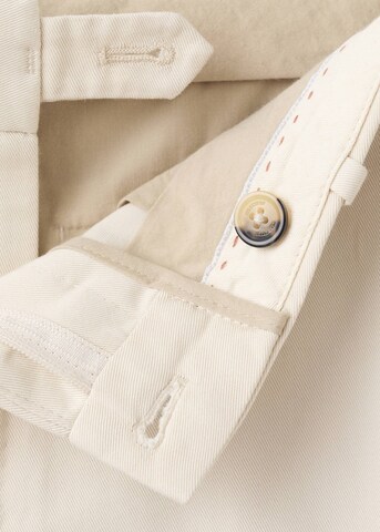 MANGO MAN Regular Pleated Pants 'Hunt' in Beige