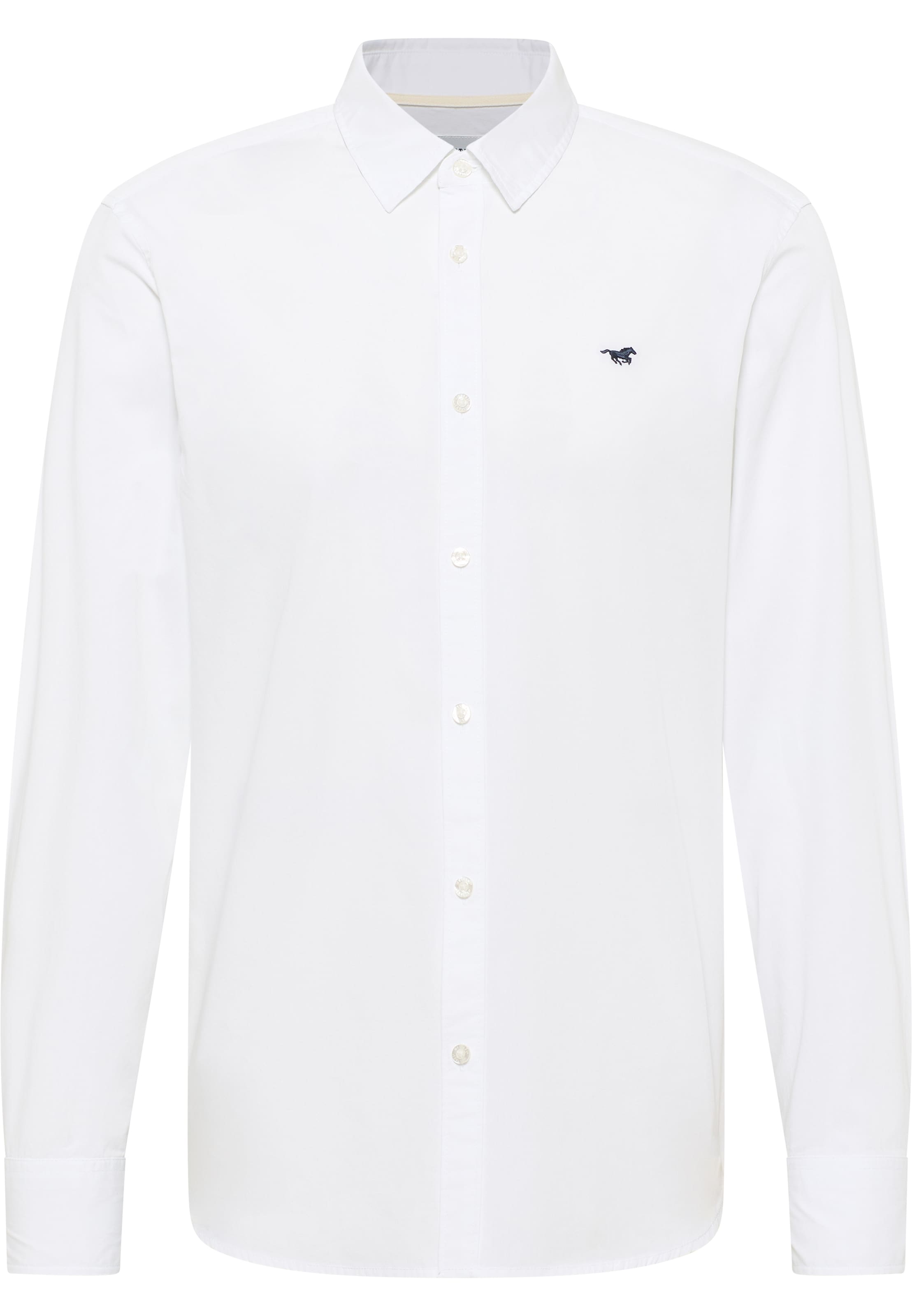 balta MUSTANG Priglundantis modelis Dalykinio stiliaus marškiniai 'Canton': priekis