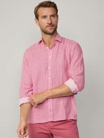 Hackett London Regular Fit Hemd 'Star' in Pink: Vorderseite