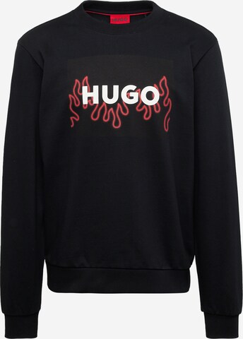 Sweat-shirt 'Duragol_U241' HUGO en noir : devant