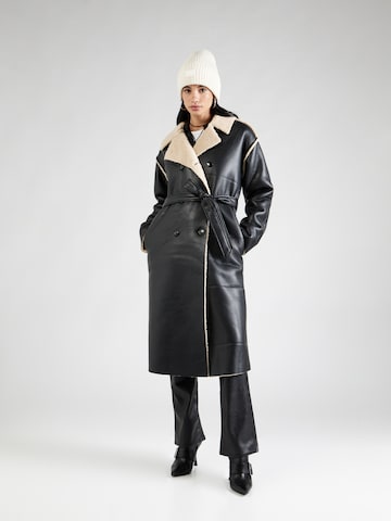 BRAVE SOUL Ανοιξιάτικο και φθινοπωρινό παλτό σε μαύρο: μπροστά