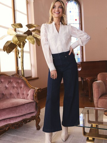 Wide Leg Jean love & roses en bleu