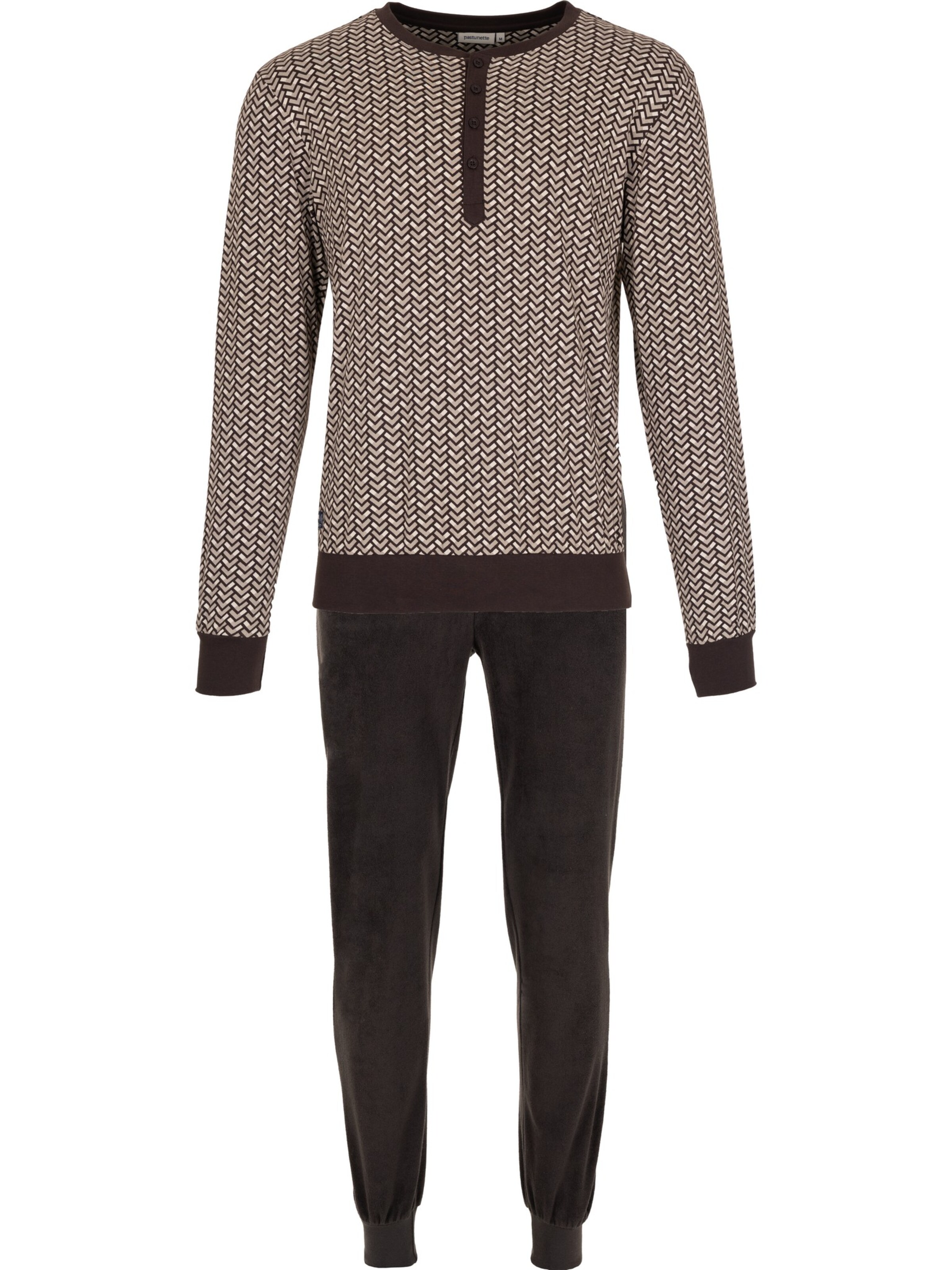 Pastunette Pyjama lang 'Urban Essence' in Beige