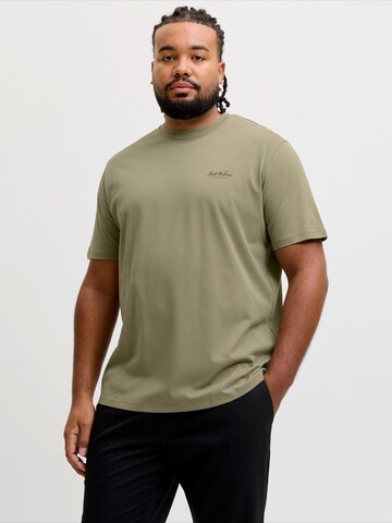 Jack & Jones Plus Tričko 'JJEARCHIVE' – zelená: přední strana