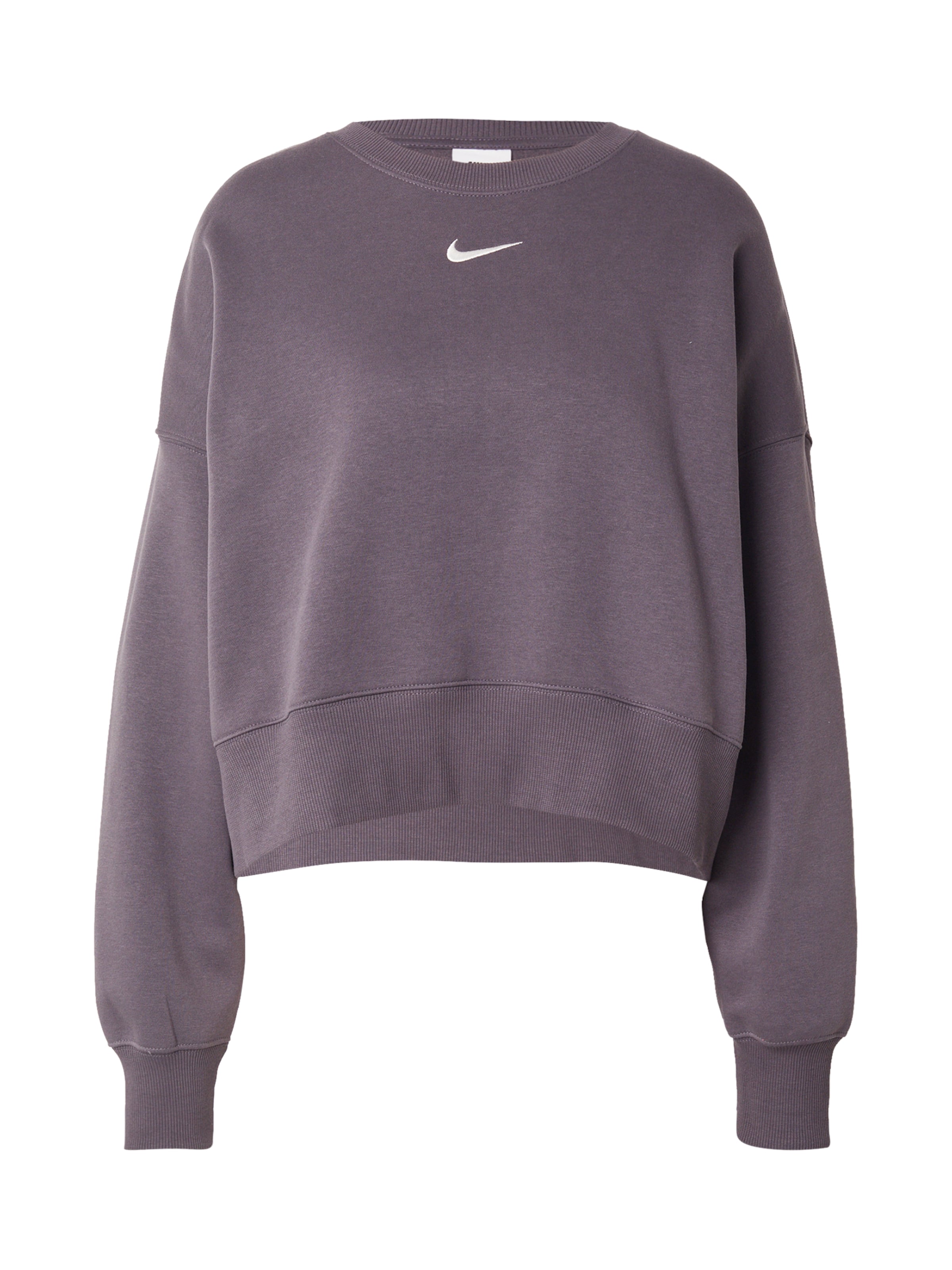 Nike Sportswear Sweater majica 'PHOENIX FLEECE' u siva / bijela, Pregled proizvoda