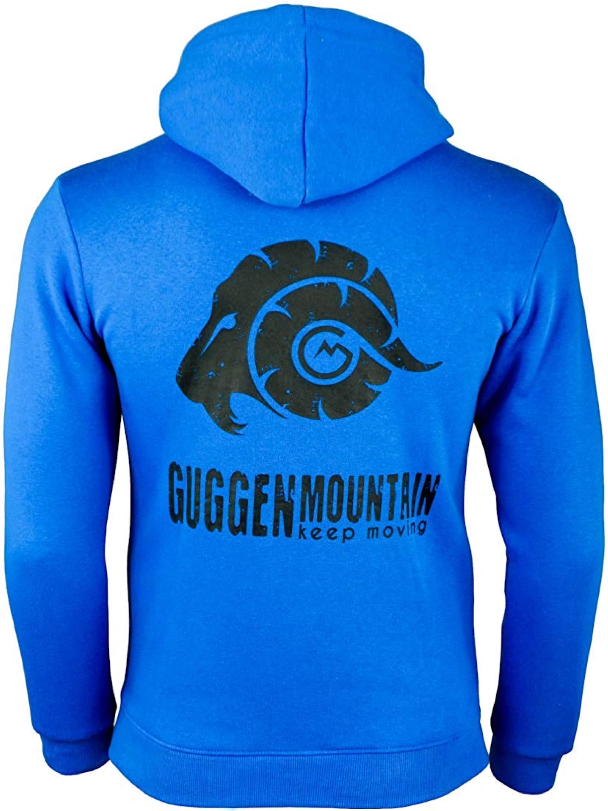 Guggen Mountain Sweatshirt 'Kapuzenpullover H02 Fleece Hoodie' in Blue: front