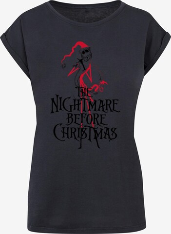 ABSOLUTE CULT Shirt 'The Nightmare Before Christmas - Santa' in Blue: front