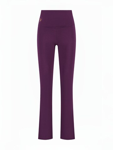 Urban Goddess Yoga & Activewear Flared Workout Pants 'Pranafied Yoga & Pilates sports' in Purple: front