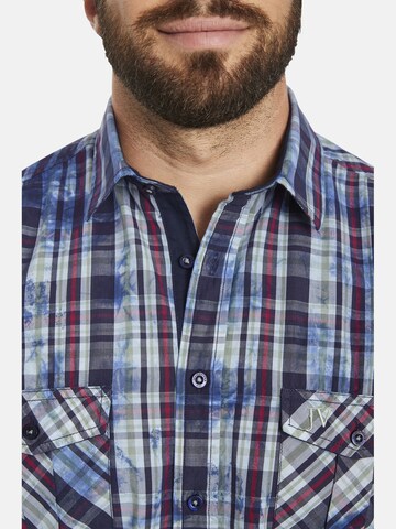 Jan Vanderstorm Comfort fit Button Up Shirt ' Nordolf ' in Blue