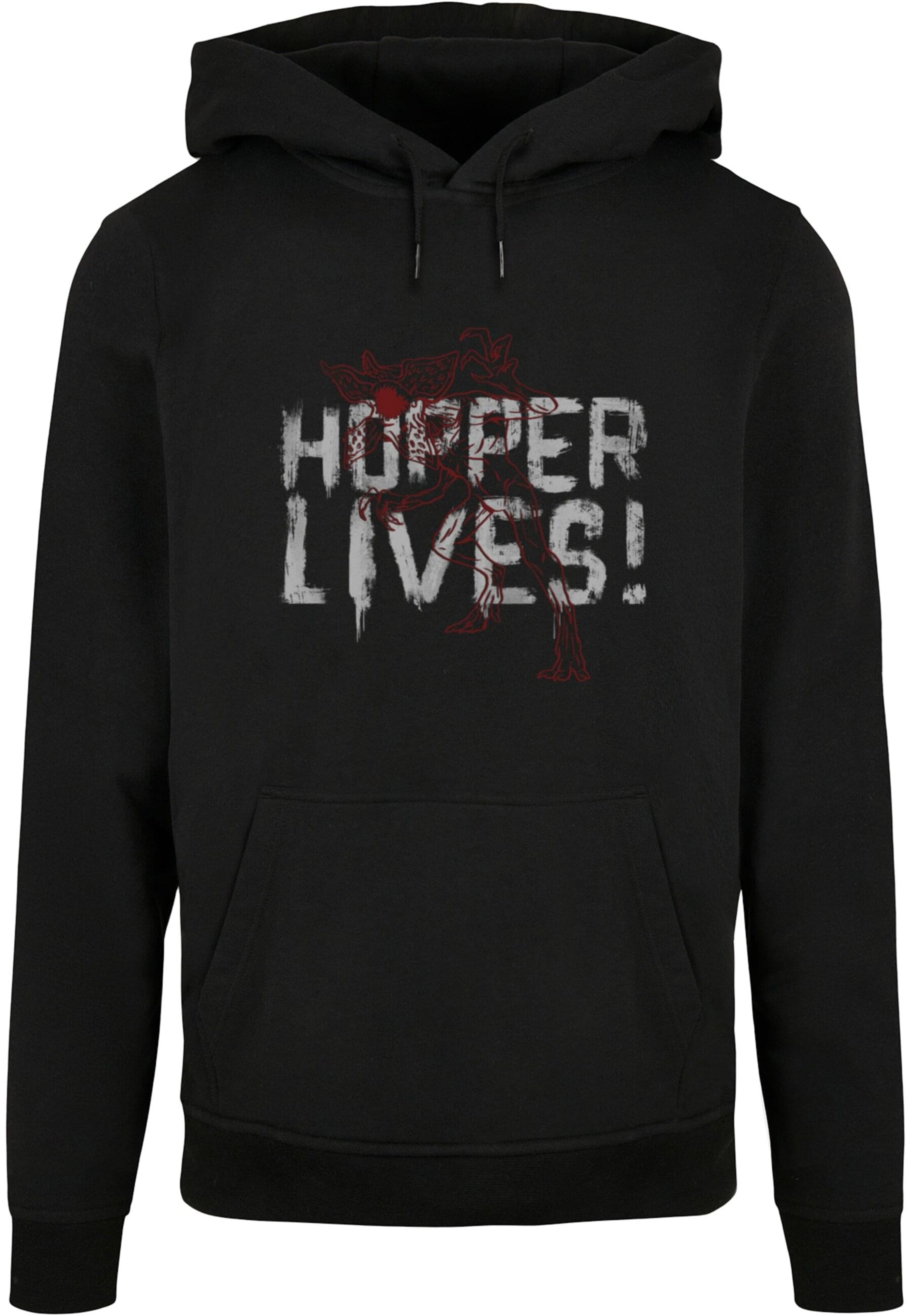 Felpa 'Stranger Things - Hoppers Live' di ABSOLUTE CULT in nero: frontale