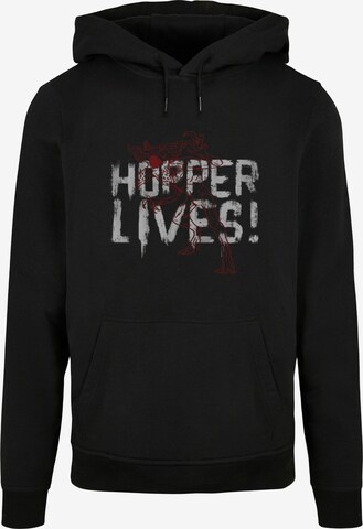 Sweat-shirt 'Stranger Things - Hoppers Live' ABSOLUTE CULT en noir : devant
