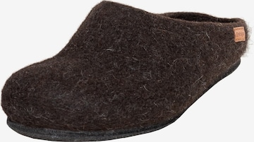 MagicFelt Slippers 'Filzpantoffel AT 719' in Brown: front