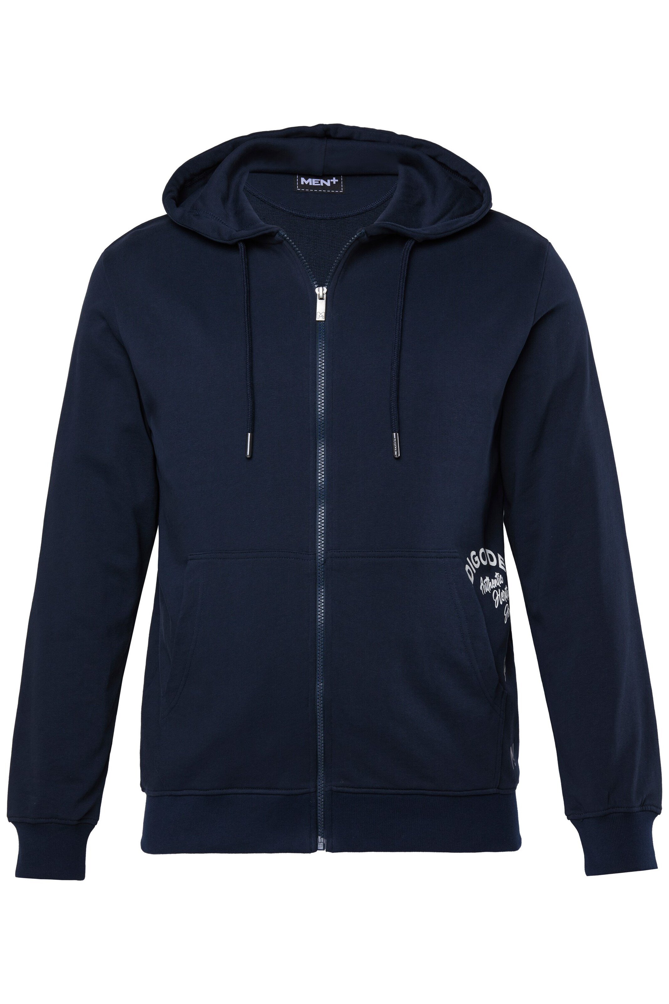 Men Plus Sweat jacket in Blue: front