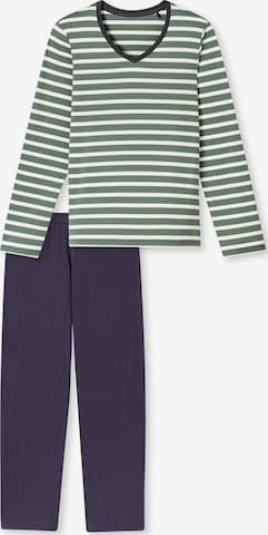 SCHIESSER Pyjama 'Casual Essentials' in Blau: Vorderseite