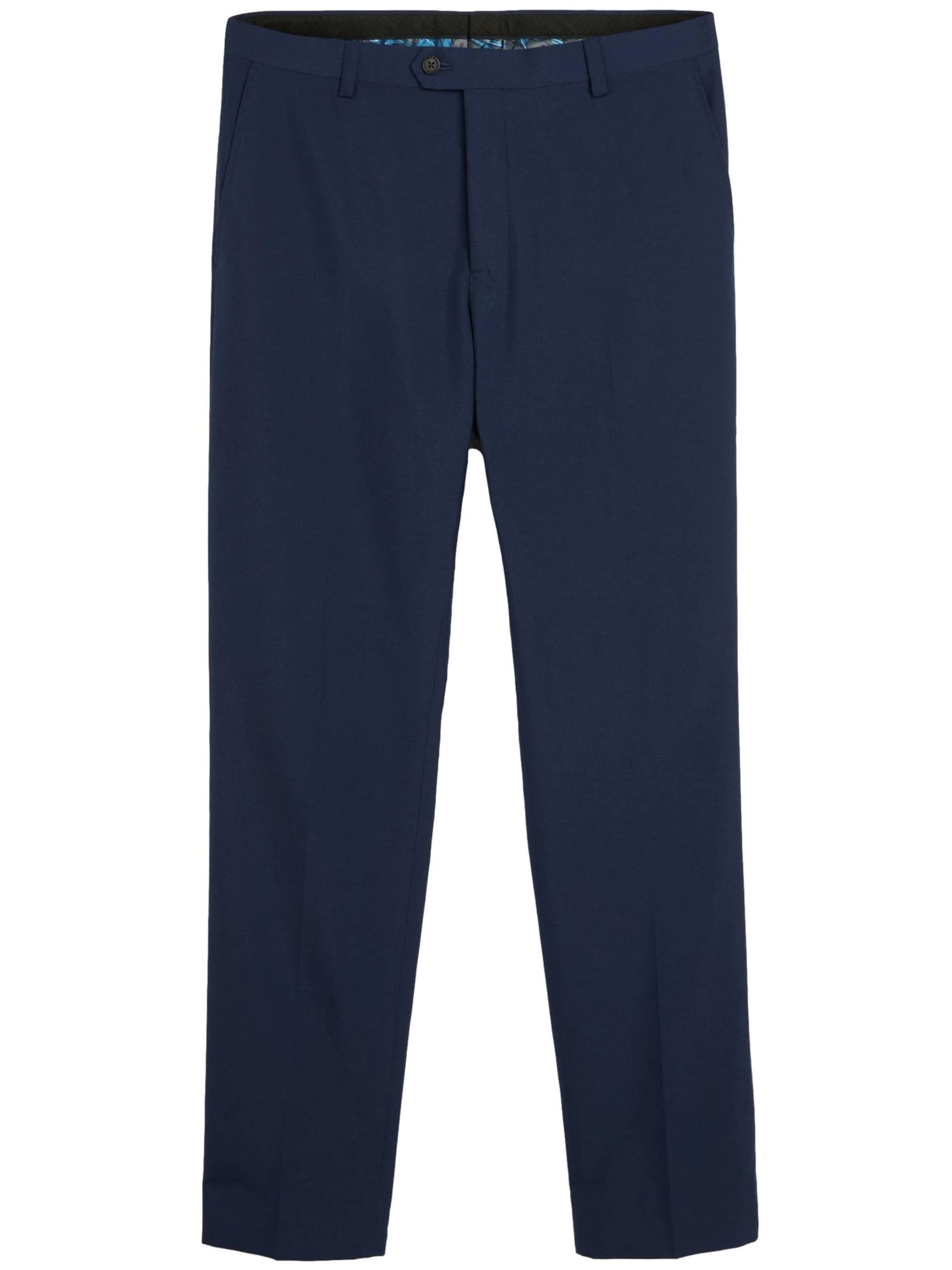 Next Slim fit Trousers with creases in Blue: front