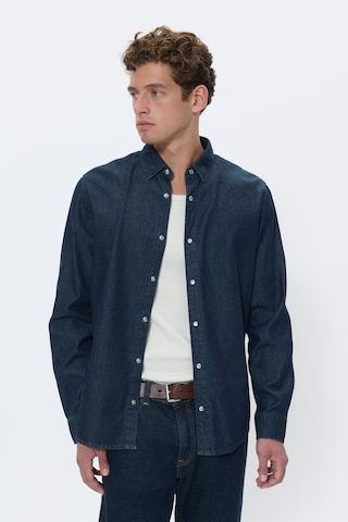 Matinique Comfort fit Overhemd 'Christaldo' in Blauw: voorkant