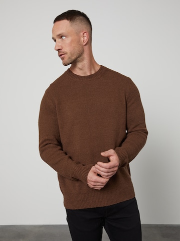 DAN FOX APPAREL Regular Fit Pullover 'Laurenz' in Braun: predná strana