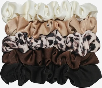 cfab (formerly creamy fabrics) - Joyería para el pelo 'Alltags Scrunchies | 5er Pack' en negro: frente