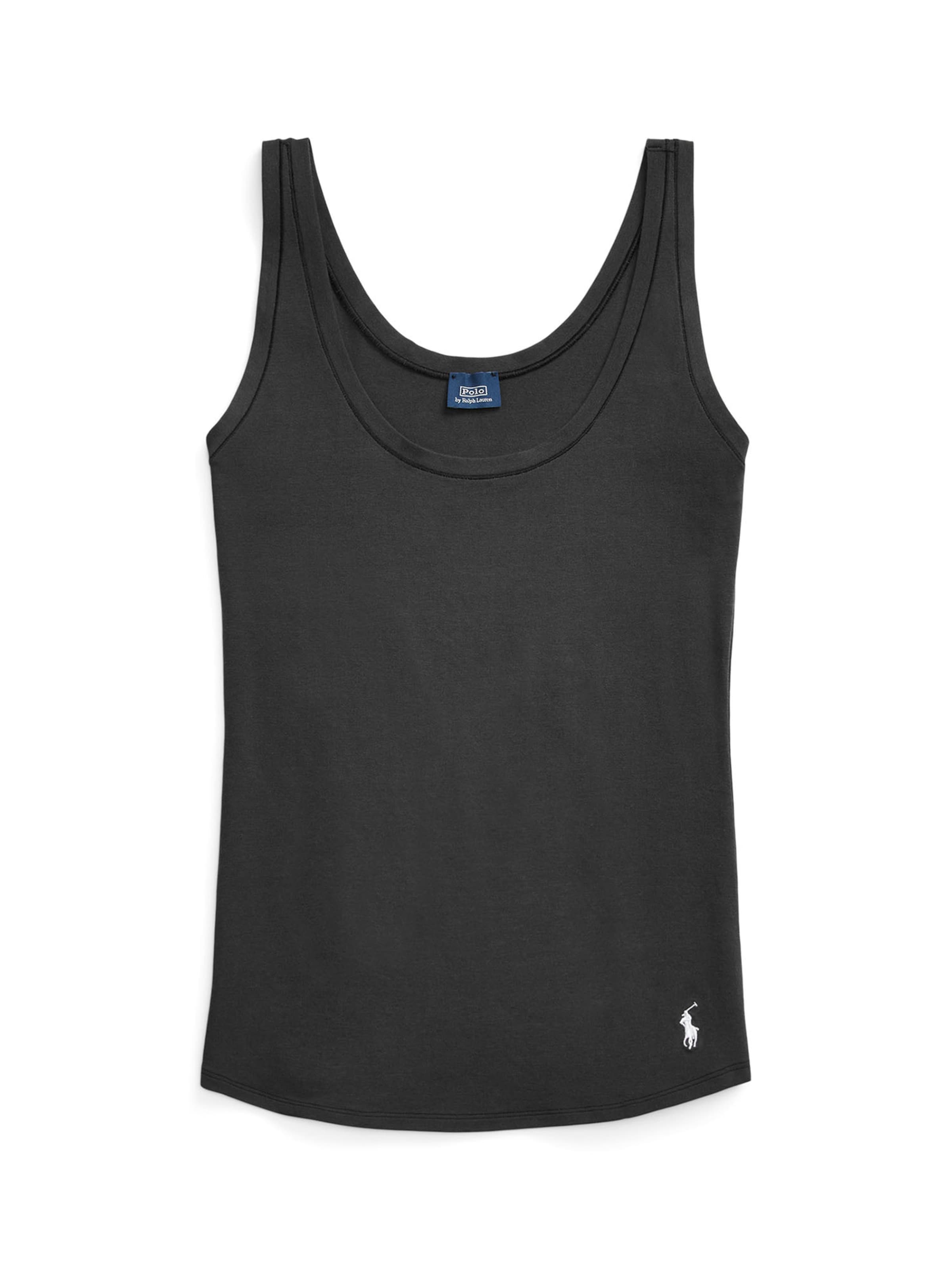 Polo Ralph Lauren - Top ' Classic ' en negro: frente