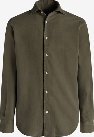 Boggi Milano Button Up Shirt in Green: front