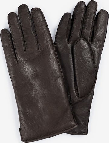 Werner Christ Full Finger Gloves 'Jenna' in Brown: front