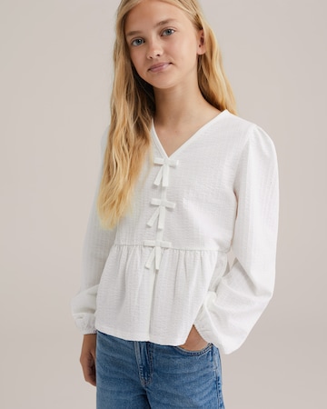 Chemisier WE Fashion en blanc : devant