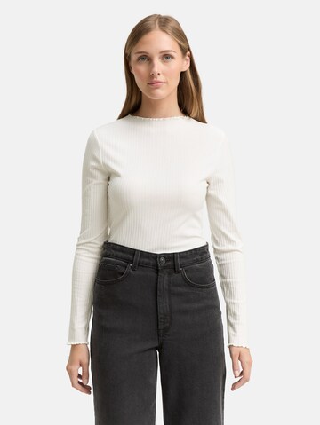 TOM TAILOR DENIM Shirt in White: front