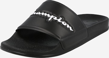 Champion Authentic Athletic Apparel Beach & Pool Shoes 'VARSITY' in Black: front