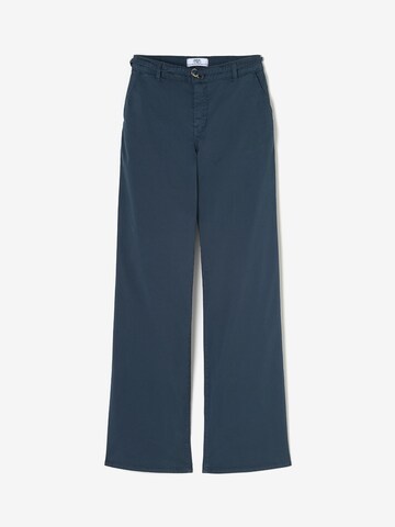 Le Temps Des Cerises Wide leg Chino 'Tahis' in Blauw: voorkant