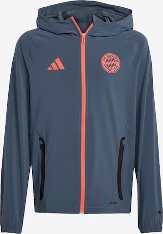 pilka ADIDAS PERFORMANCE Sportinė striukė 'FC Bayern München Tiro 25 Competition': priekis